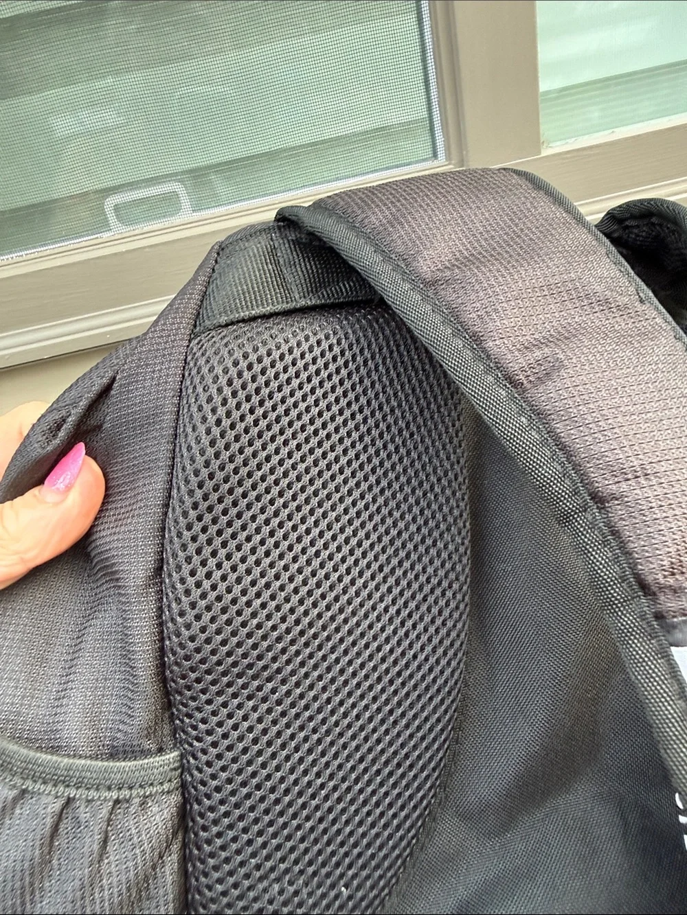 Roots Black and Light Gray Backpack with Yellow Bungee - standard size